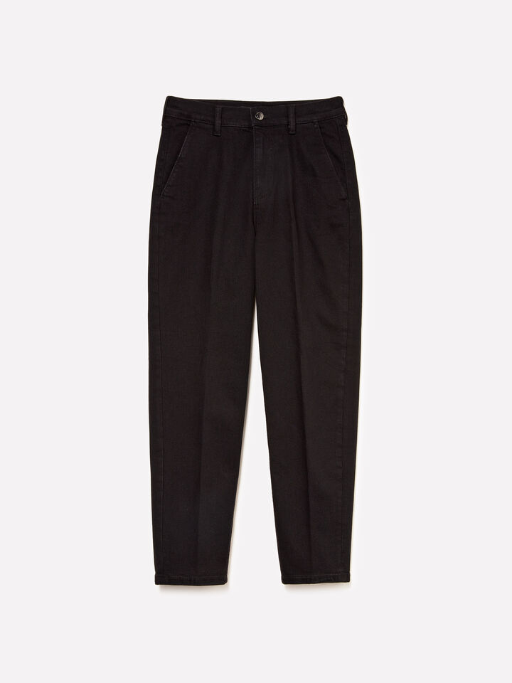 Jean chino slim noir style 71 - jeans coupe slim pour femme - Noir | Sisley image number 5